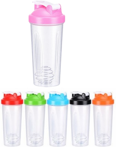Botella de Agua Colores Surtidos x 6 Unds. Medida: 600 ml aprox.