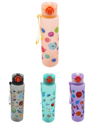Botella de Agua Colores Surtidos 800 ML x 6 Unds.