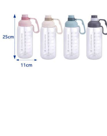 Botella de Agua Colores Surtidos 1800 ML x 4 Unds.Medida: 25 x 11 cm aprox.