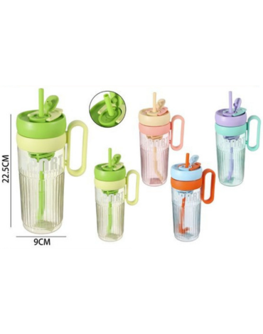 Botella de Agua 1160 ML Colores Surtidos x 6 Unds.Medida: 22.5 x 9 cm aprox.