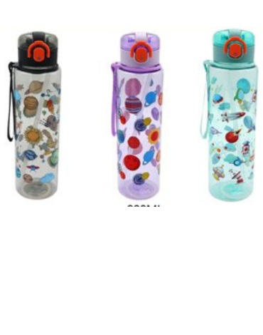 Botella de Agua Colores Surtidos 800 ML x 6 Unds.
