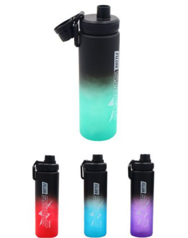 Botella de Agua Colores Surtidos 800 ML x 6 Unds.