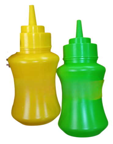 6 Set de Botellas Dispensadoras Plásticas (1 Set Trae :2 PCS) Medida:17 x 6  cm aprox.