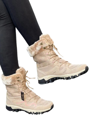 Botines de Mujer con Peludito Color Único x 8 Pares.Talla: 35 al 40