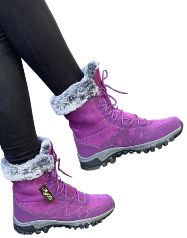 Botines de Mujer con Peludito Color Único x 8 Pares.Talla: 35 al 40