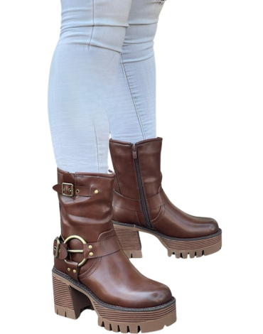 Botines para Mujer Eco Cuero Color Único x 8 Pares. Talla: 35 al 40