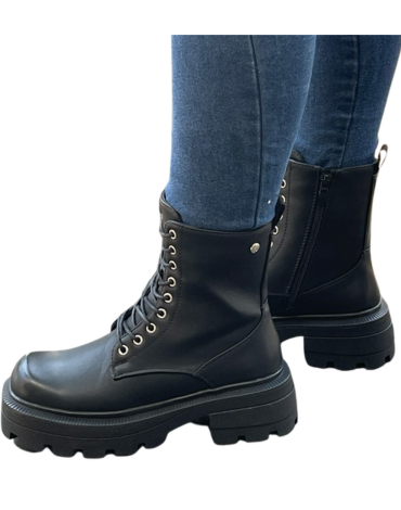 Botines para Mujer Eco Cuero Color Único x 8 Pares. Talla: 35 al 40