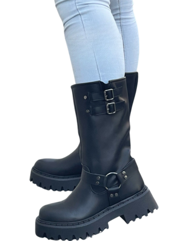 Botines para Mujer Eco Cuero Color Único x 8 Pares.Talla: 35 al 40