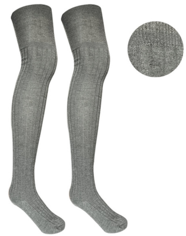 Bucaneras Escolar Color Gris con Líneas x 12 Pares. Talla: 5 - 6