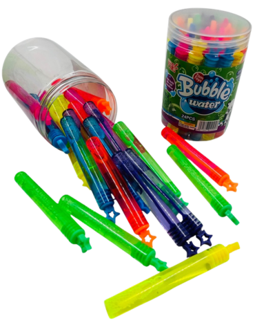 4 Set de Burbujas Tubito Chica Colores Surtidos(1 Set Trae: 25 PCS)