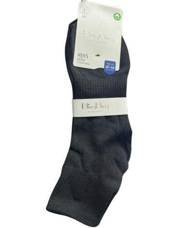 Calcetines Media Caña de Algodón Color Negro x 24 Pares. Talla: 40 - 46