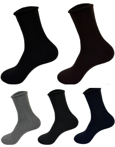 Calcetines de Toalla Media Caña Colores Surtidos x 24 Pares. Talla: 40 - 43