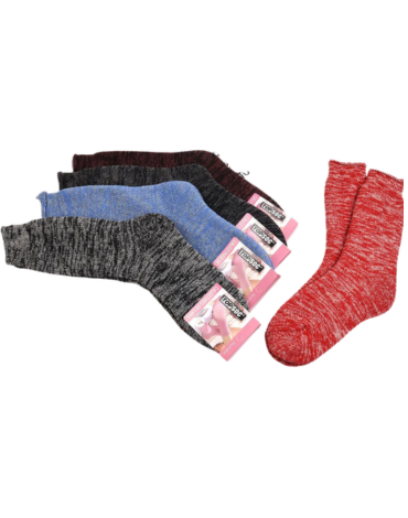 Calcetines de Lana para Mujer Colores Surtidos x 12 Pares. Talla: 36 - 41