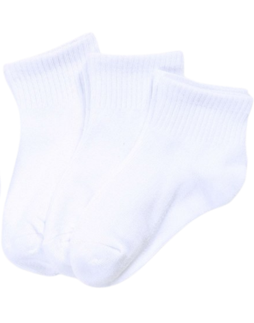 Calcetines Infantil Unisex Color Blanco x 24 Pares. Talla: 26 - 31