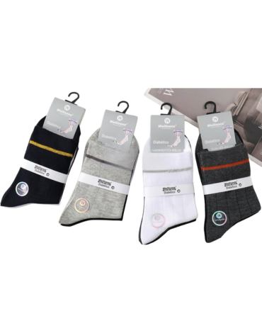 Calcetines 100% Algodón para Diabéticos x 12 Pares. Talla: 40 - 48