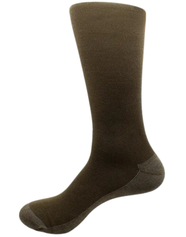 Calcetin Uniformado Cobre Bamboo de Hombre Color Verde Olivo x 12 pares. Talla: 39 - 43