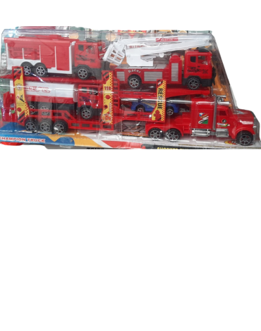 6 Set Camión Transportador de Camiones Power Truck (1 Set trae :5 Pcs)