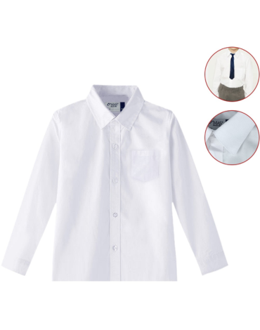 Camisa Escolar Adulto Color Blanco x 12 Unds. Talla: S a XXXL
