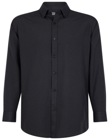Camisa Oxford Manga Larga Color Negro (Elegir Talla) x 10 Unds. Talla: S - M - L - XL - XXXL