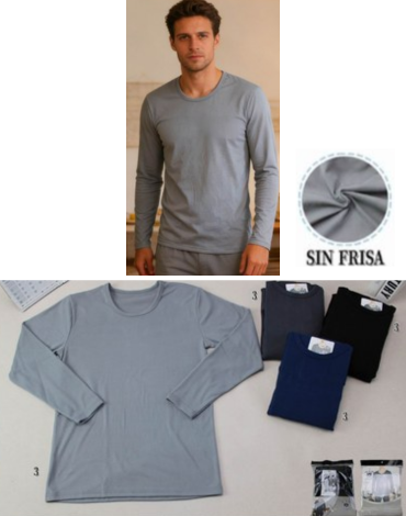 Camiseta de Hombre Sin Frisa Colores Surtidos x 12 Unds. Talla: XL/2XL - 3XL/4XL - 5XL/6XL