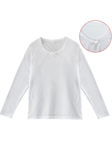 Camiseta de Algodón Cuello Redondo Color Blanco x 12 Unds. Tallas: M/L - XL/XXL
