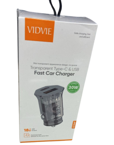 Cargador para Auto 30W Tipo C - USB x 4 Unds.