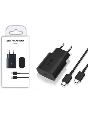 Cargador 25W Una Entrada con Cable Tipo C - C  x 4 Unds.