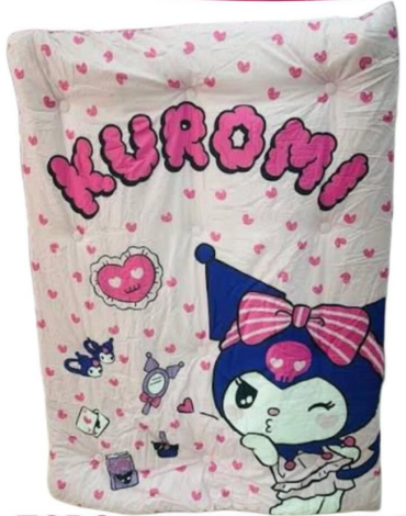 Cobertor Kuromi con Chiporro Modelos Surtidos x 3 Unds. Medida: 1.5 Plazas.