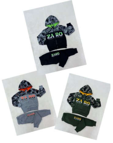 Conjunto Buzo de Niño con Polar Colores Surtidos x 12 Unds. Talla: 2 - 8