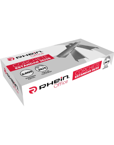 12 Cajas de Corchetes Estándar 26/06 Rhein (1 Caja Trae 5000 PCS)