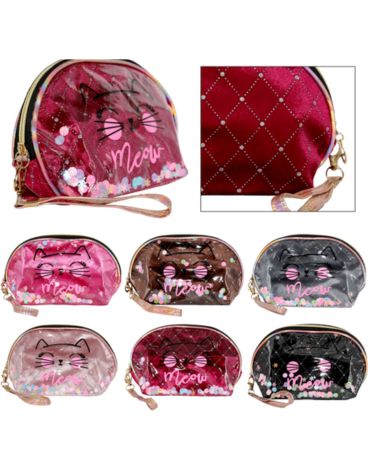 Cosmetiquero Aterciopelado Colores Surtidos x 4 Unds. Medida: 21 x 14 x 17 cm aprox.