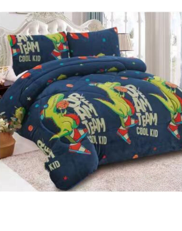 Cubre Cama para Niños con Chiporro 1.5  Plazas Modelos Surtidos  + 1 Fundas x 3 Unds.