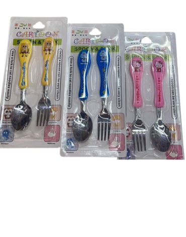 12 Set de Cubiertos  para Bebe Colores Surtdos.(1 Set Trae: 2 PCS)