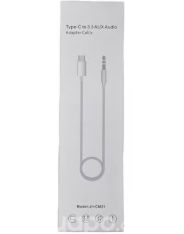 Cable Auxiliar Audio Tipo C de 1 Metro x 6 Unds.