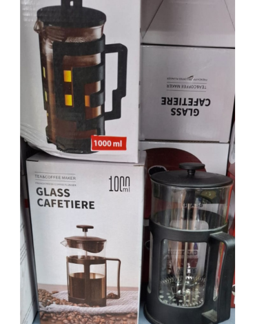 Cafetera de Vidrio y Plástico x 4 Unds.