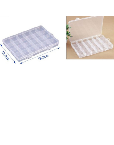 Caja Organizadora Plástica x 12 Und.Medidas: 13.5 x 19.5 cm aprox
