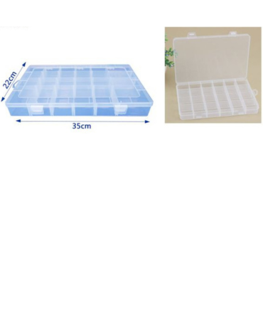 Caja Organizadora Plástica x 6 Und.Medidas: 22 x 35 cm aprox