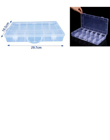 Caja Organizadora Plástica x 6 Und.Medidas: 16.5 x 29.7 cm aprox