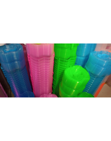 Caja de Plástico para Dulces Colores Surtidos x 6 Unds.Medida: 20 x 28 cm aprox.