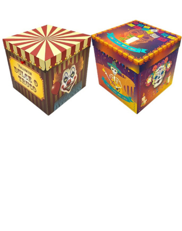 Caja de Regalo de  Halloween x 12 Unds. Medidas: 22 x 22 cm  aprox.