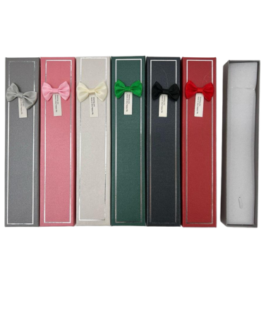 Caja de Regalo con Lazo Colores Surtidos x 48 Unds Medida: 4 x 21 cm aprox.