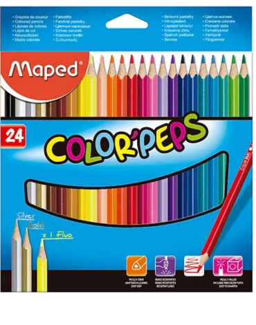 6 Cajas Lápices de color Mapead 24 colores