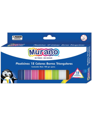 6 Cajas Plastilina Triangular  Murano (1 caja Trae : 12 PCS)