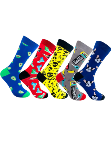 Calcetín Algodón Funny Socks Unisex Sin Costura x 12 Pares. Talla: 36 - 40