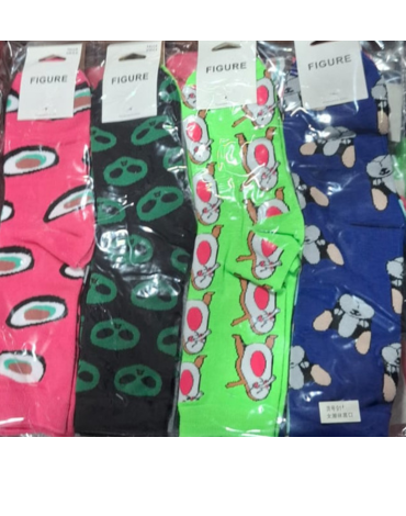 Calcetas Largas Colores Surtidos x 12 Pares. Talla: 40 - 46