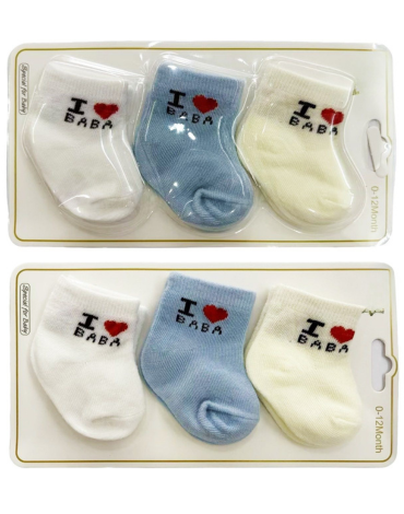 8 Set de Calcetines de Bebe.Talla: 0 a 12 Meses.(1 Set Trae: 3 PCS)