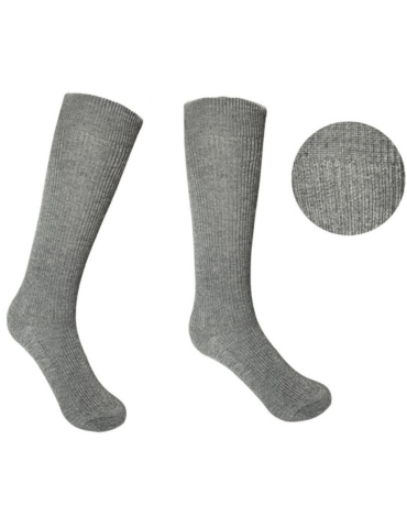 Calcetines Larga Gris Escolar x 12 Pares. Talla: 5 - 6 años.