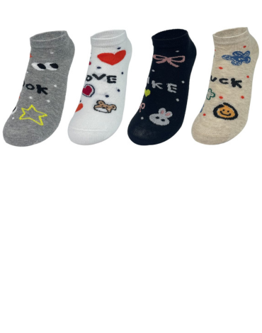 Calcetines Algodón de Niña Corto  x 24 Pares Talla: 9 a 12  años.