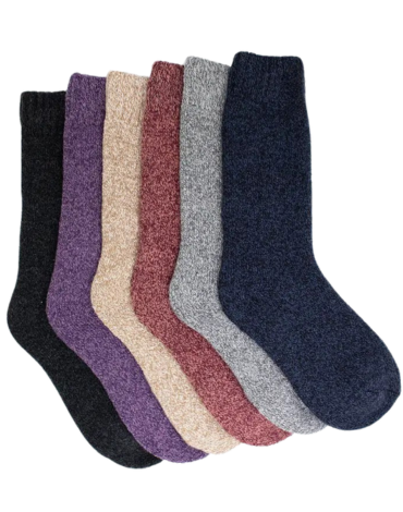 Calcetines de Mujer Lana Térmica  x 12 Pares. Talla: 35-39