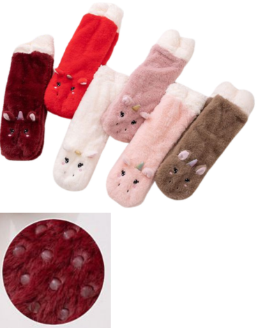 Calcetines de Mujer con Chiporro Modelos Surtidos x 12 Pares.Tallas: 36 al 42